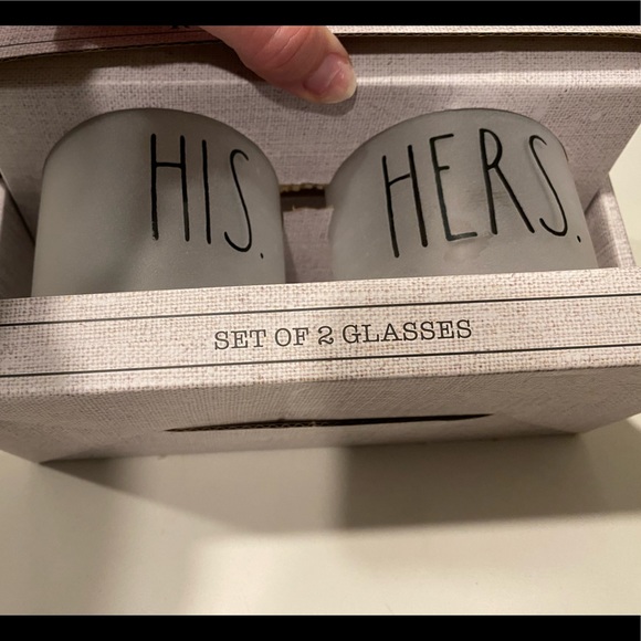 ⭐️HOST PICK⭐️ NWT His & Hers set of 2 Glasses - Picture 2 of 4
